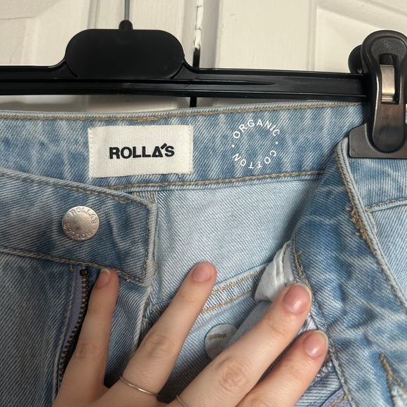 ROLLA'S Light Blue Ripped Straight Jeans - Picture 4 of 5